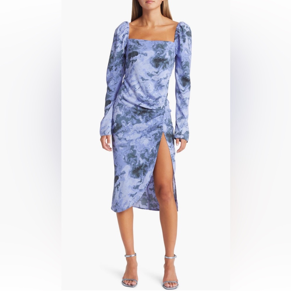 Marbled Long Sleeve Midi Dress • Worn Once